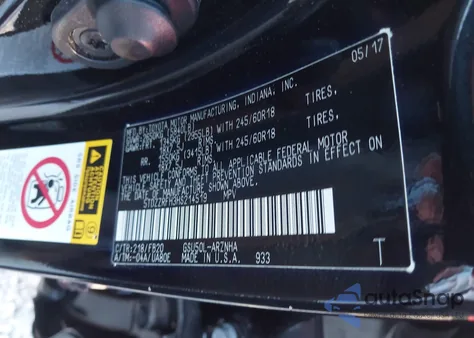 2017 Toyota Highlander Le from USA, damaged, VIN 5TDZZRFH3HS214519